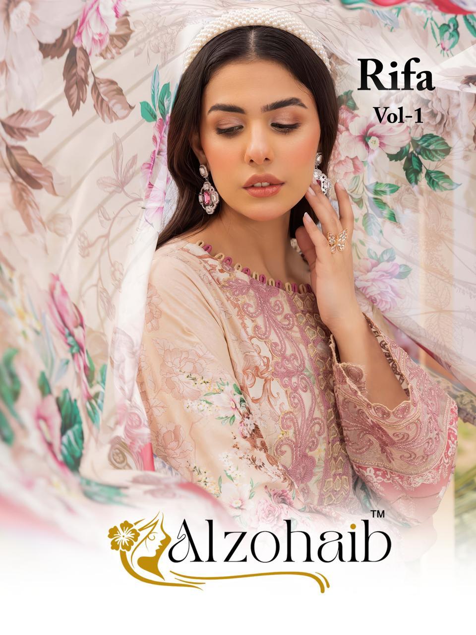 ALZOHAIB RIFA VOL 1 PAKISTANI COTTON SUITS