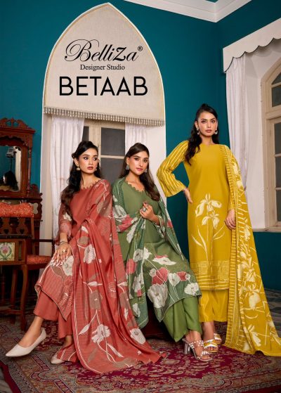 BELLIZA DESIGNER BETAAB VISCOSE MUSLIN HAND WORK SUITS