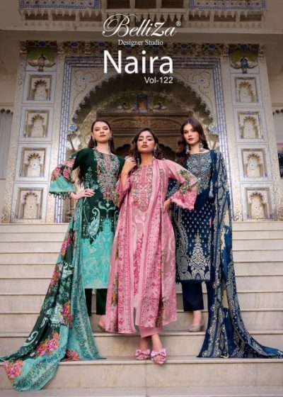 BELLIZA DESIGNER NAIRA VOL 122 PURE COTTON SUITS