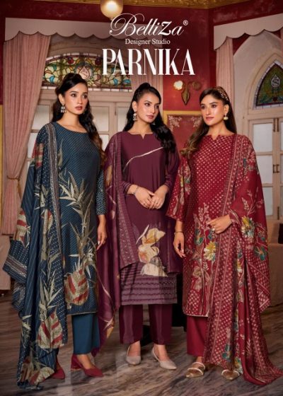 BELLIZA DESIGNER PARNIKA PURE VISCOSE MUSLIN SUITS