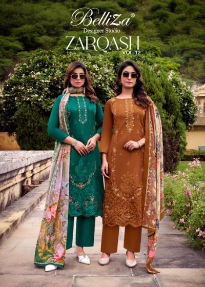 BELLIZA DESIGNER ZARQASH VOL 12 LATEST CATALOG