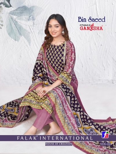 GANESHA BIN SAEED VOL 2 KARACHI DRESS MATERIAL