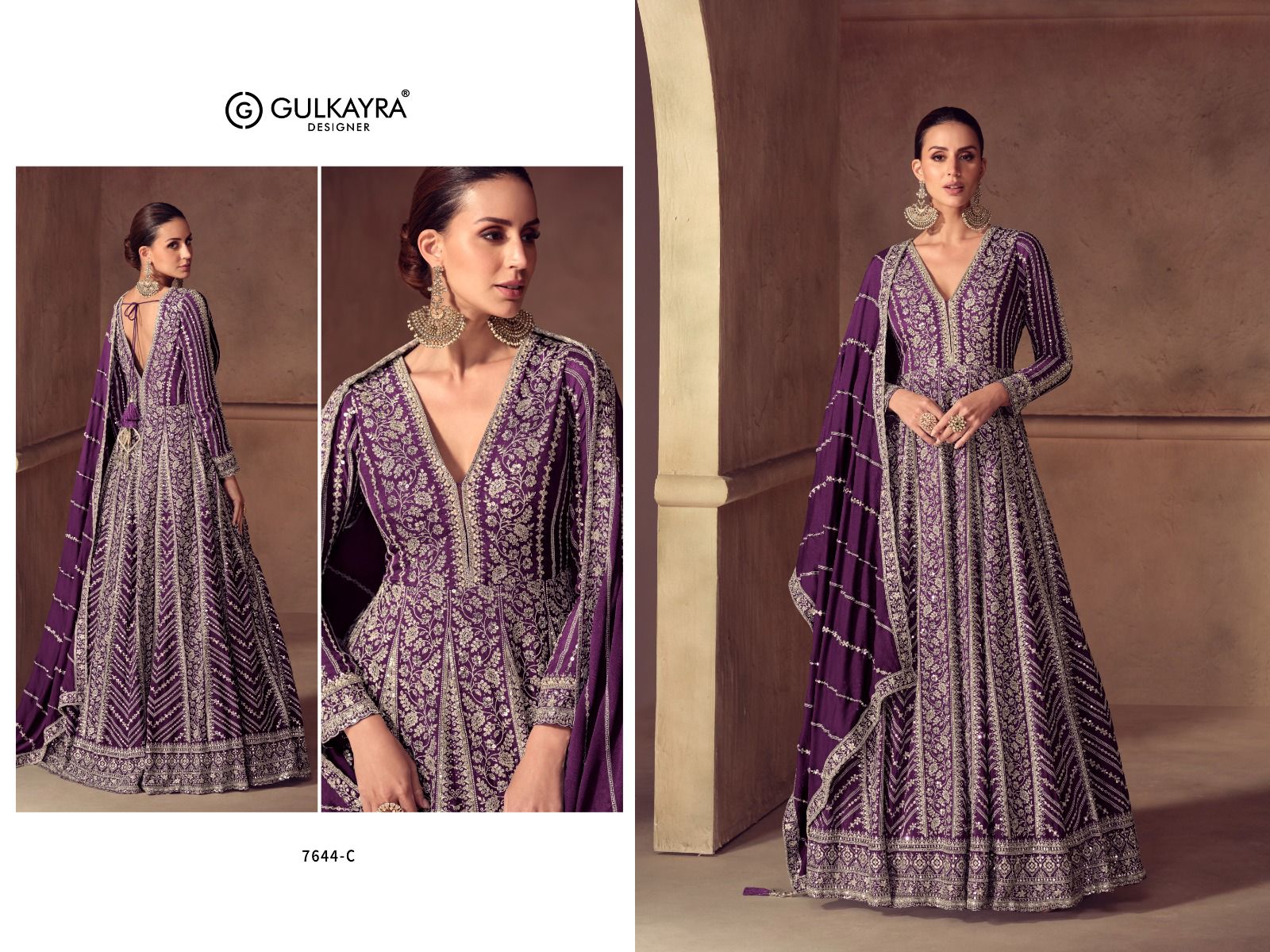 GULKAYRA DESIGNER RIAY READYMADE CHINNON SUITS