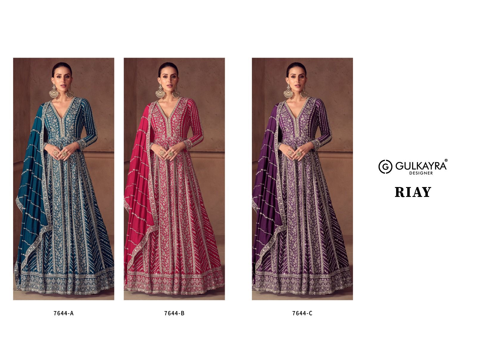 GULKAYRA DESIGNER RIAY READYMADE CHINNON SUITS