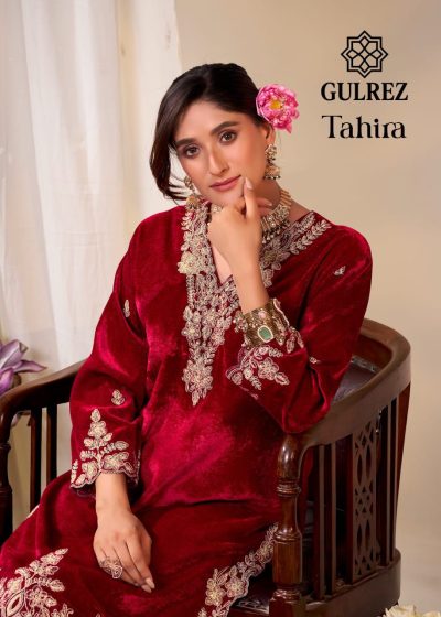 GULREZ TAHIRA READYMADE VELVET SUITS CATALOGUE