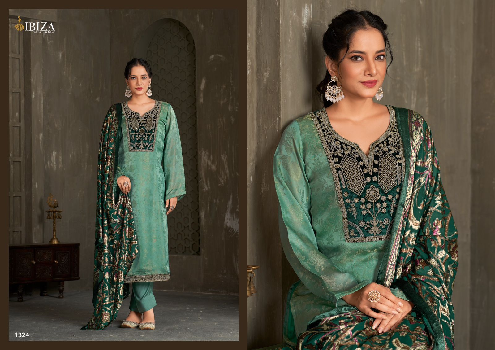 IBIZA ROYAL PURE VELVET EMBROIDERY SUITS CATALOG