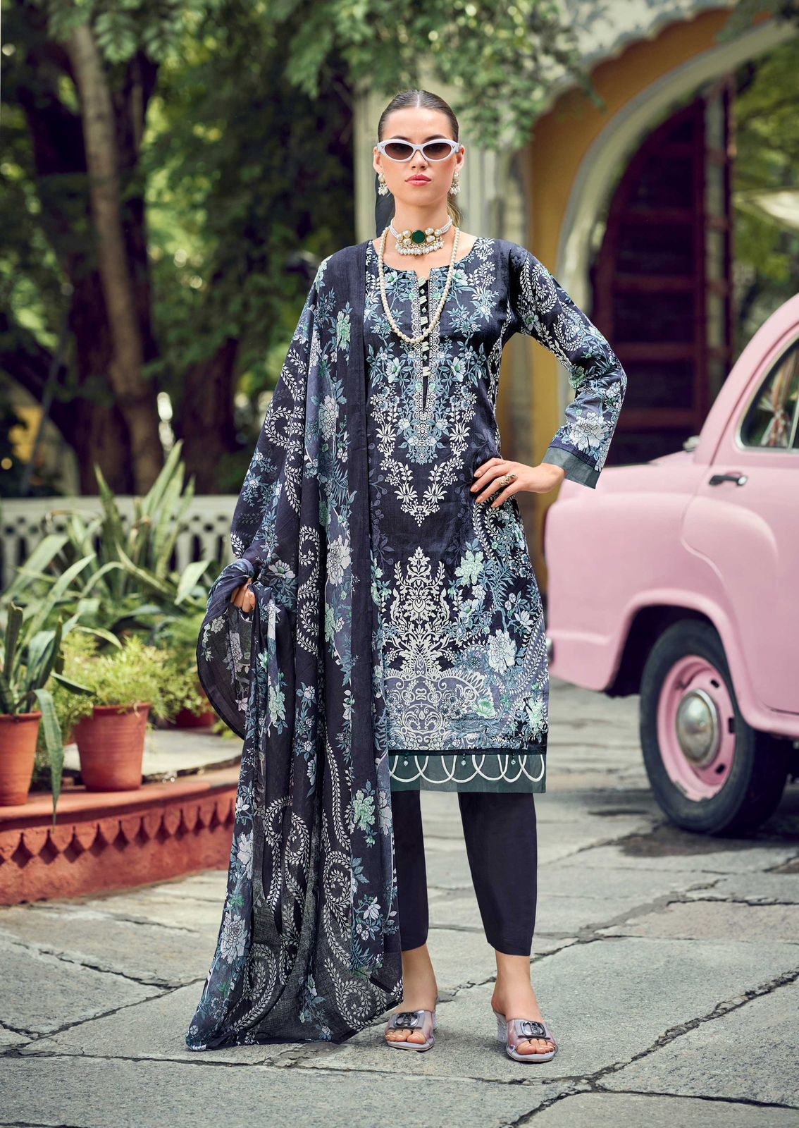 ISHAAL PRINTS GULMOHAR COMBO LAWN KARACHI SUITS