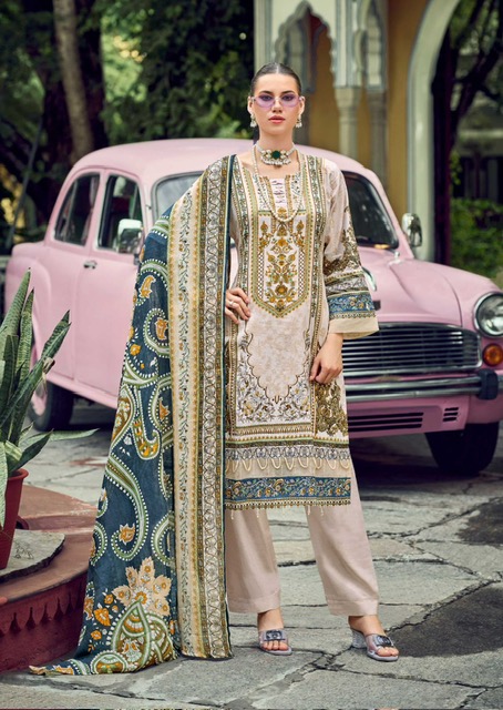 ISHAAL PRINTS GULMOHAR COMBO LAWN KARACHI SUITS