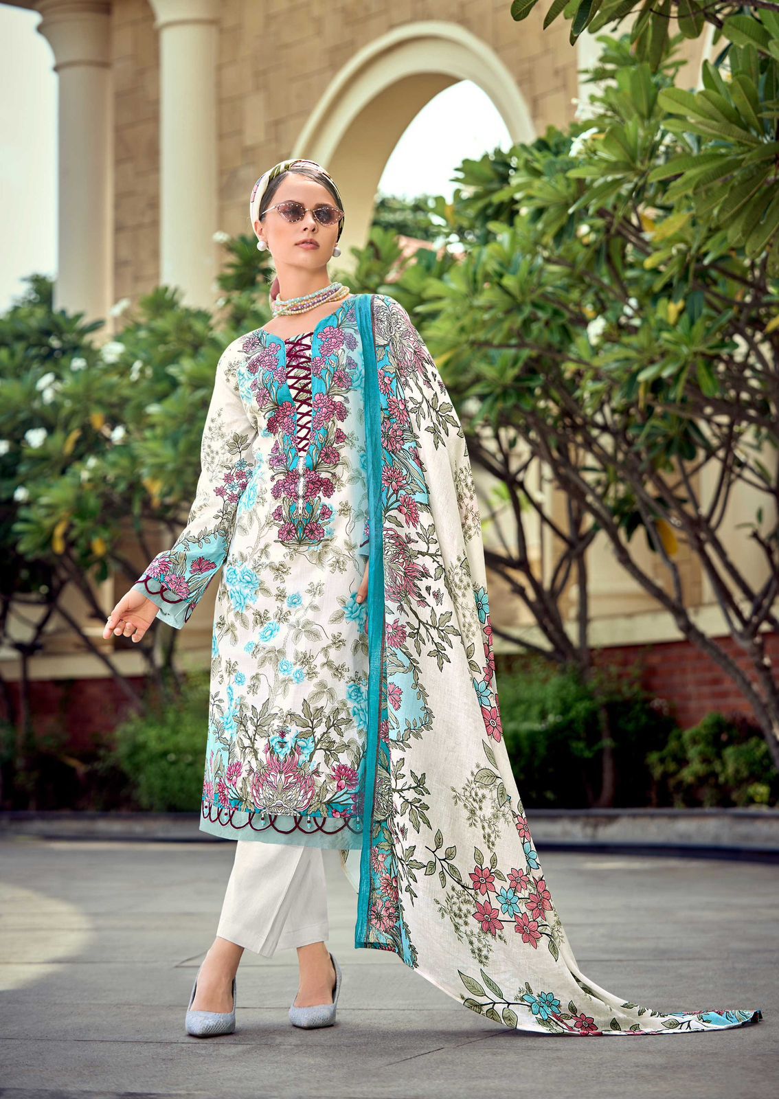 ISHAAL PRINTS GULMOHAR COMBO LAWN KARACHI SUITS
