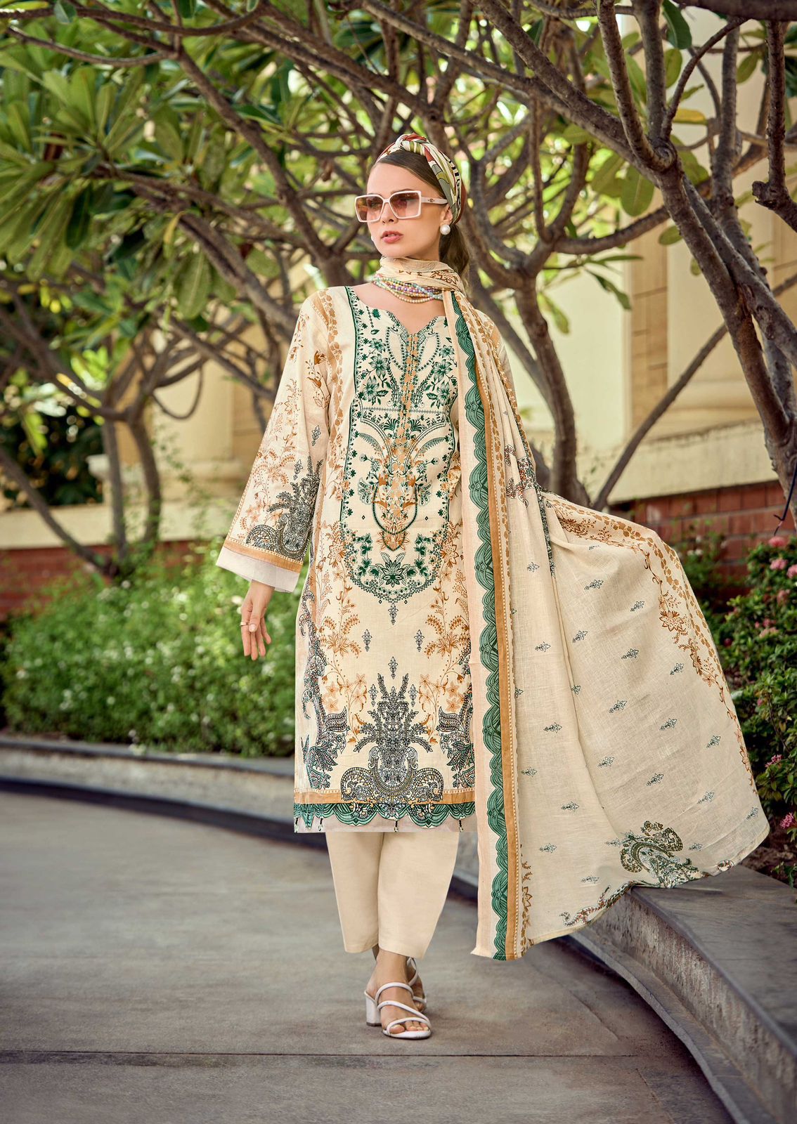 ISHAAL PRINTS GULMOHAR COMBO LAWN KARACHI SUITS