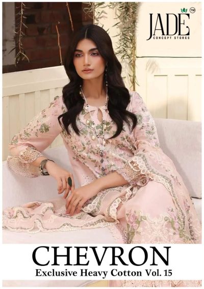 JADE CHEVRON VOL 15 LAWN KARACHI SUITS