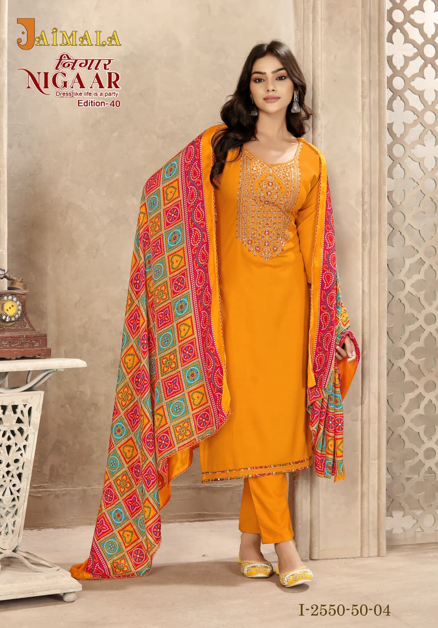 JAIMALA NIGAAR EDITION 40 PURE REYON SUITS