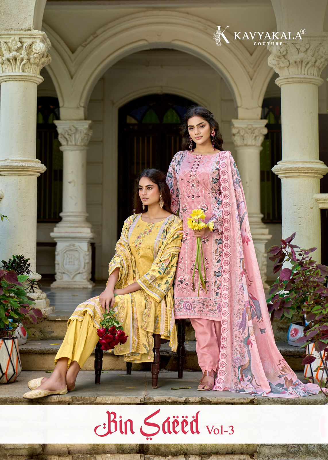KAVYAKALA COUTURE BIN SAEED VOL 3 CAMBRIC SUITS