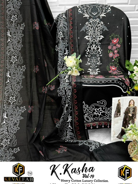 KEVAL FAB K KASHA VOL VOL 19 KARACHI LAWN SUITS