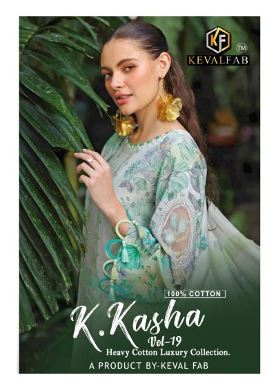 KEVAL FAB K KASHA VOL VOL 19 KARACHI LAWN SUITS