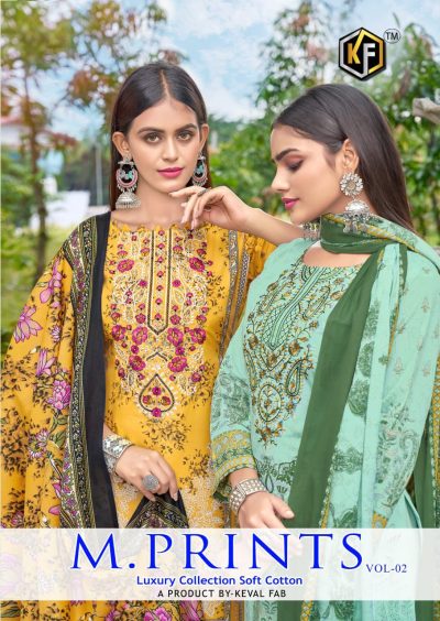 KEVAL FAB M PRINTS VOL 2 LAWN KARACHI SUITS