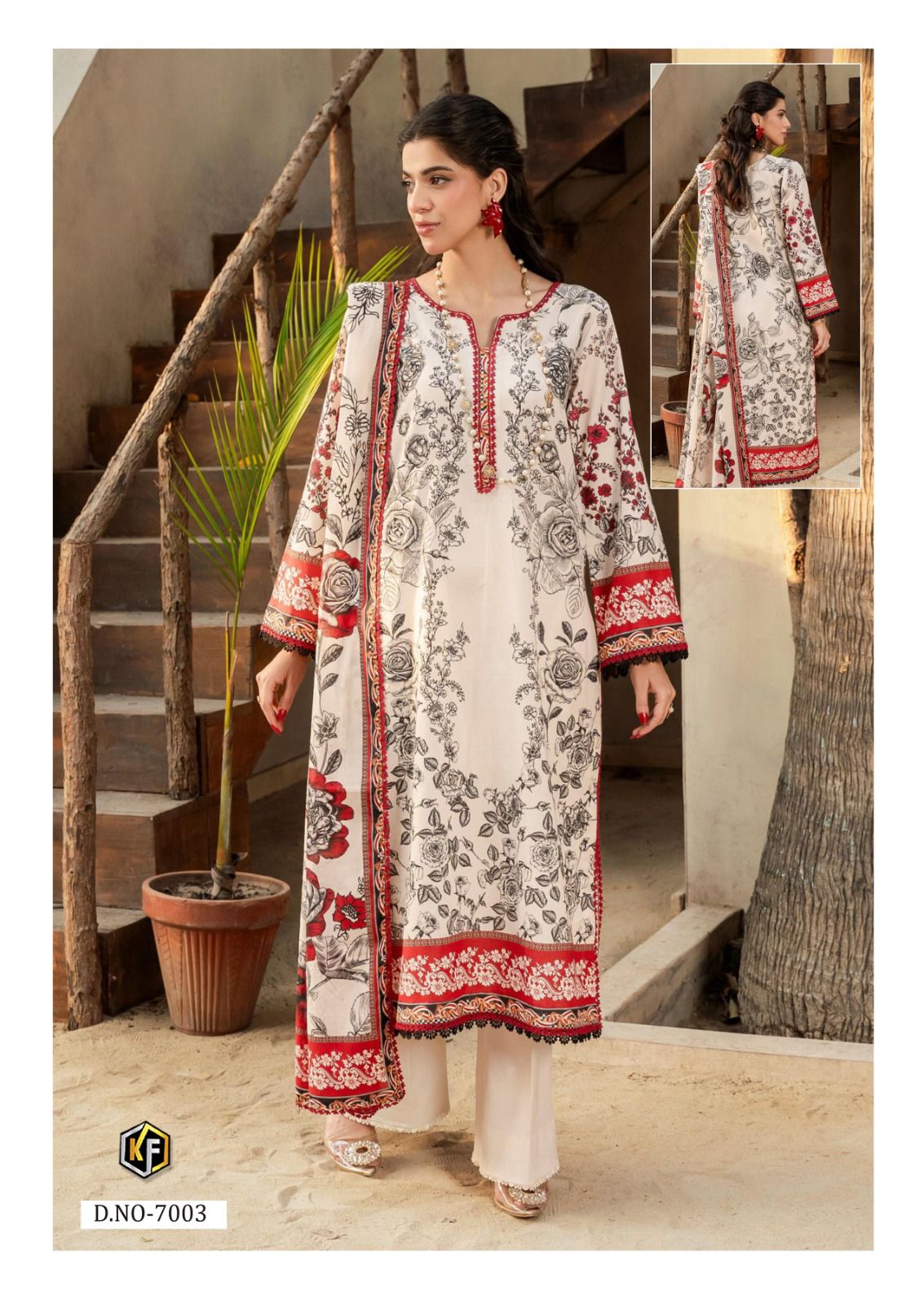 KEVAL FAB QURBAT VOL 7 NX LAWN KARACHI SUITS