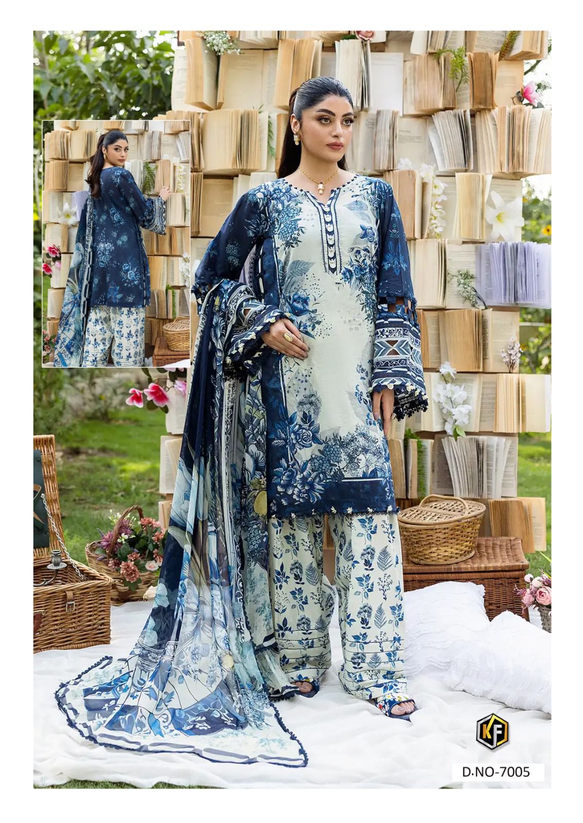 KEVAL FAB QURBAT VOL 7 NX LAWN KARACHI SUITS