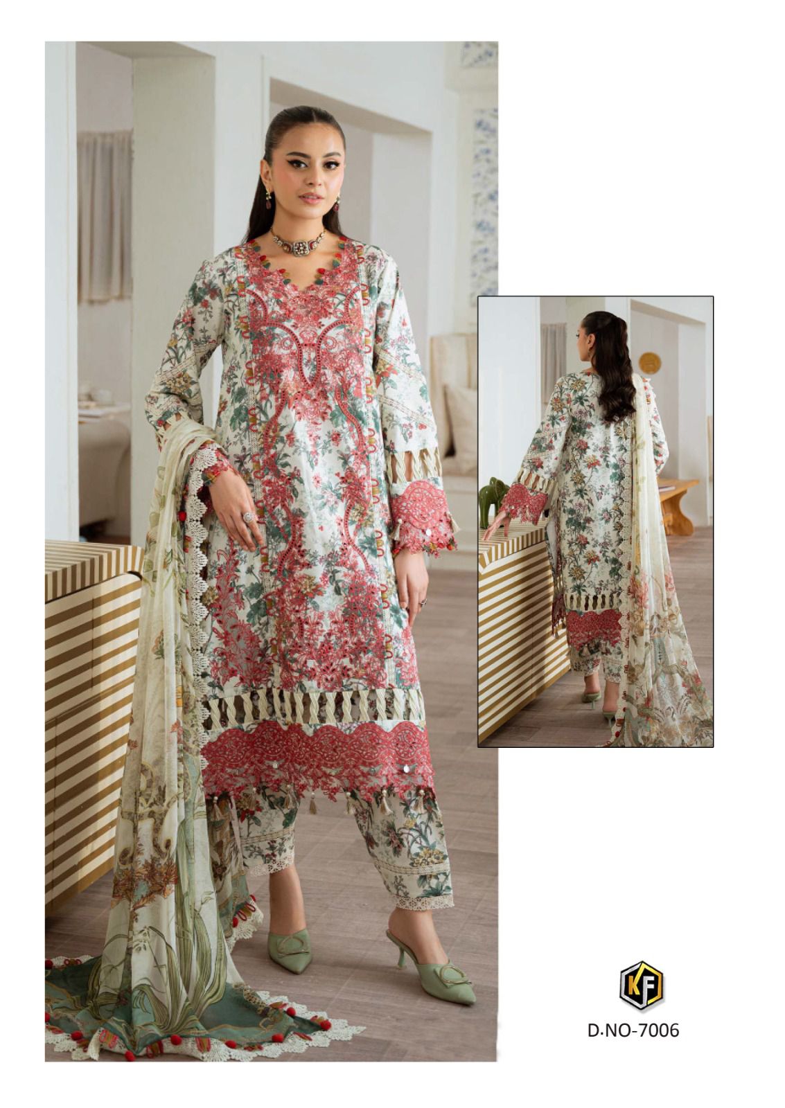 KEVAL FAB QURBAT VOL 7 NX LAWN KARACHI SUITS