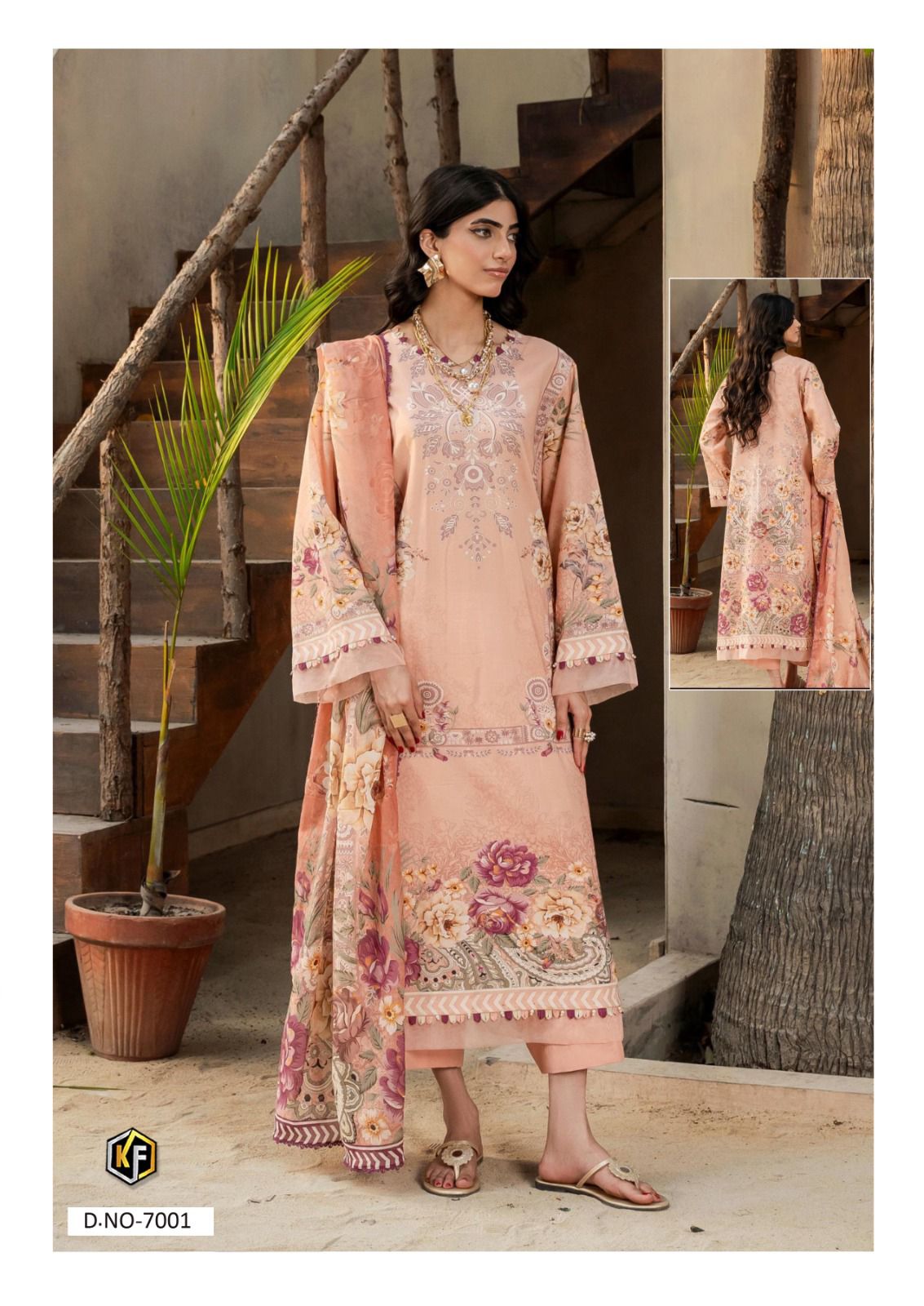 KEVAL FAB QURBAT VOL 7 NX LAWN KARACHI SUITS