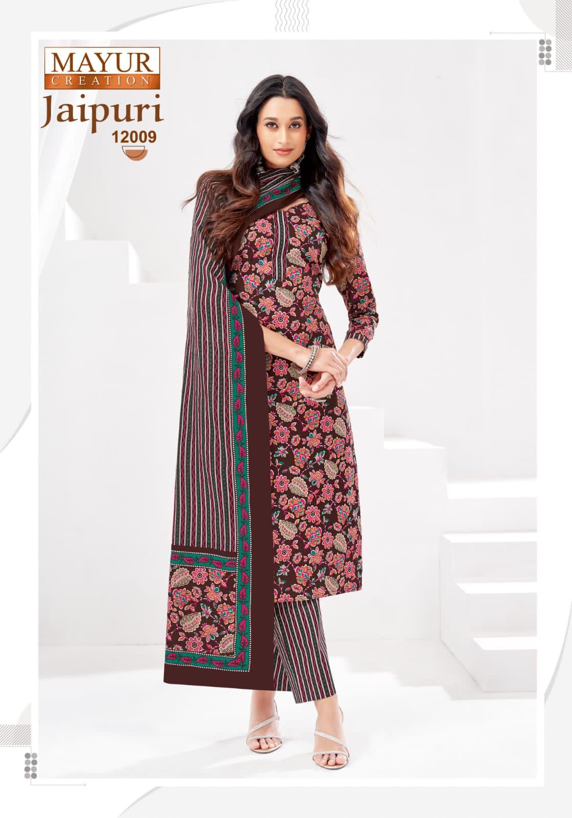 MAYUR CREATION JAIPURI VOL 12 PURE COTTON SUITS