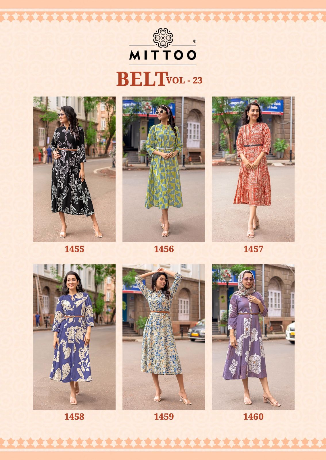 MITTOO BELT VOL 23 REYON PRINTED KURTIS CATALOG