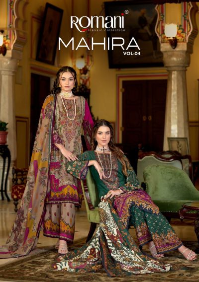 ROMANI MAHIRA VOL 4 PURE COTTON HAND WORK SUITS