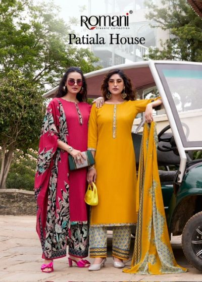 ROMANI PATIALA HOUSE COTTON EMBROIDERY SUITS
