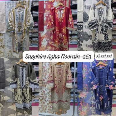 SAPPHIRE AGHA NOORAIN 263 READYMADE LAWN SUITS