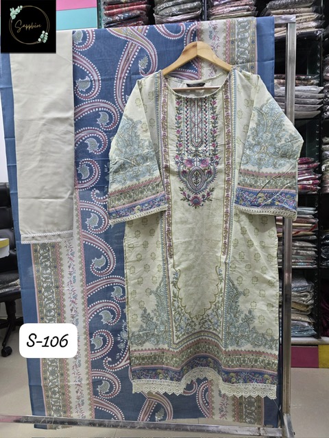 SAPPHIRE S-106 READYMADES LAWN SUITS