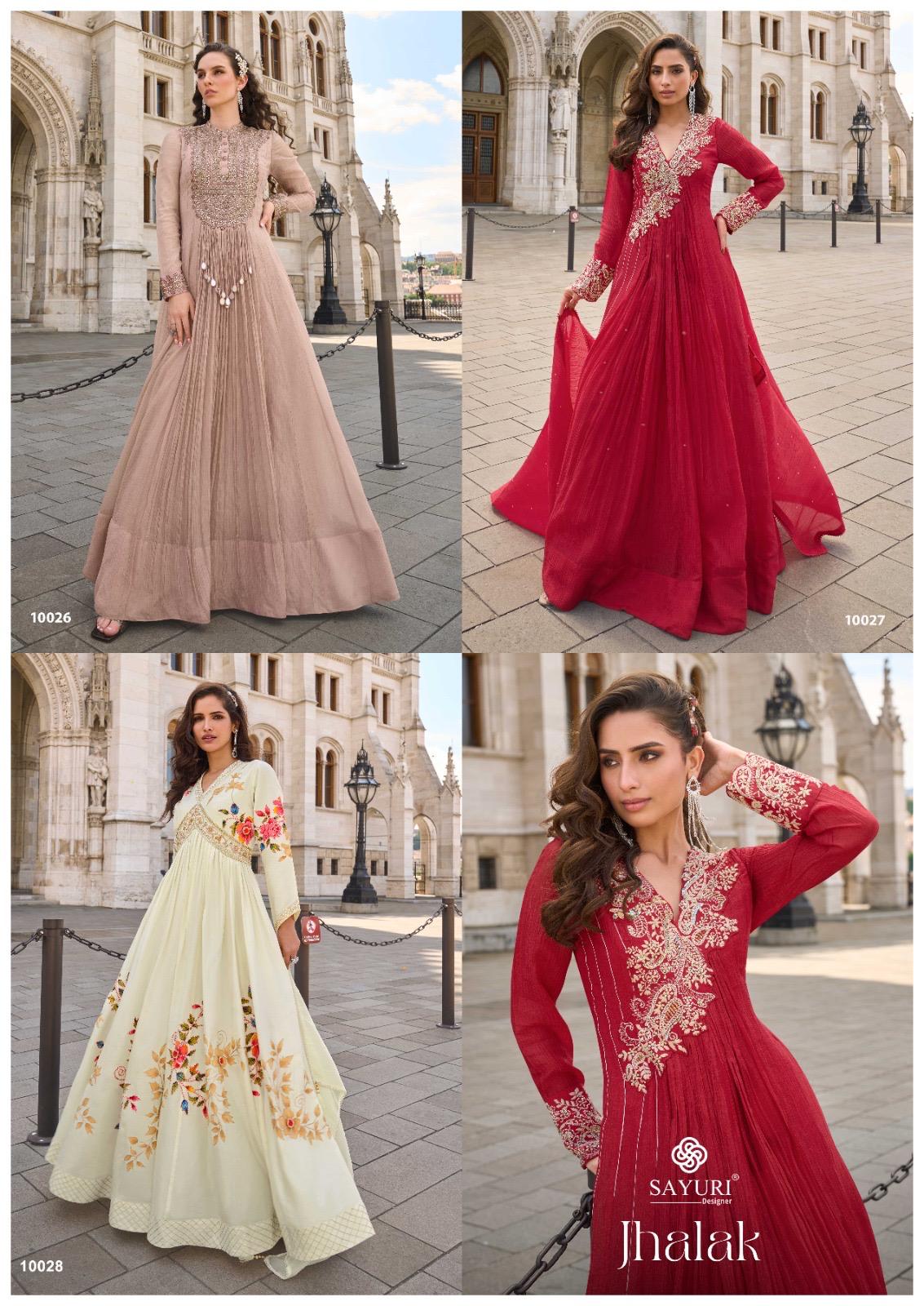 SAYURI DESIGNER JHALAK PARTY WEAR GOWNS