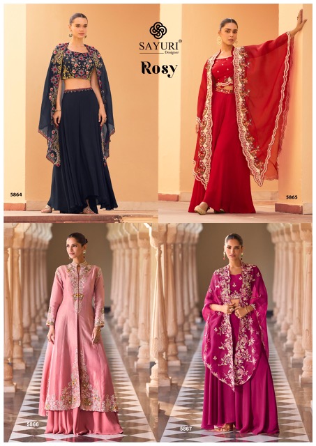 SAYURI DESIGNER ROSY PARTY WEAR SUITS