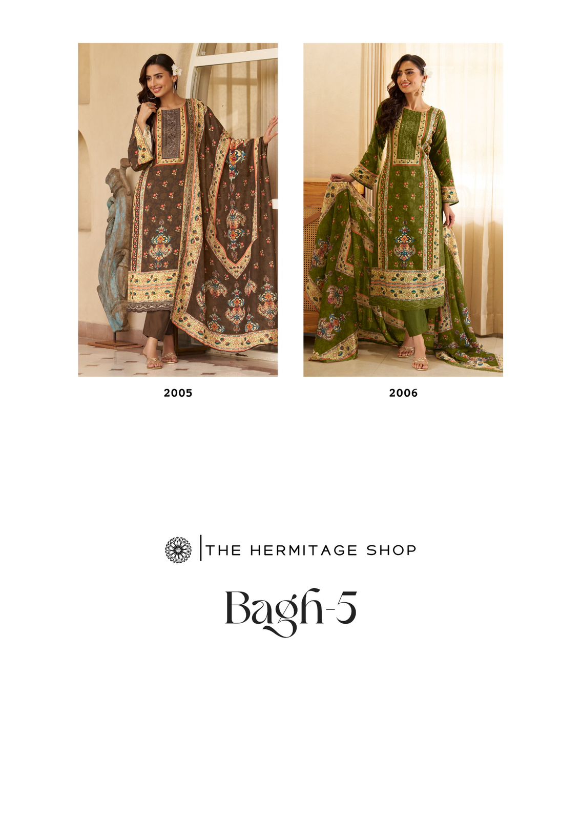 THE HERMITAGE BAGH EDITION 5 VISCOSE LAWN SUITS