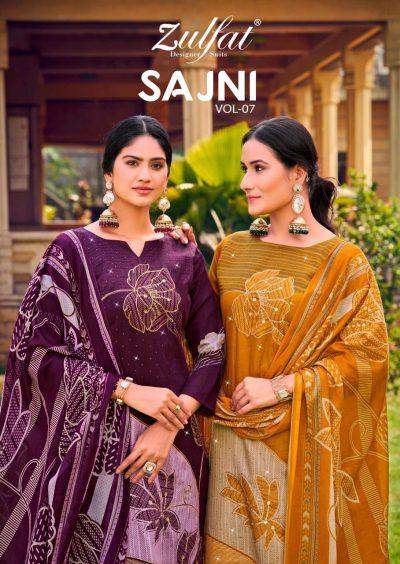 ZULFAT DESIGNER SAJNI VOL 7 HANDWORK SUITS