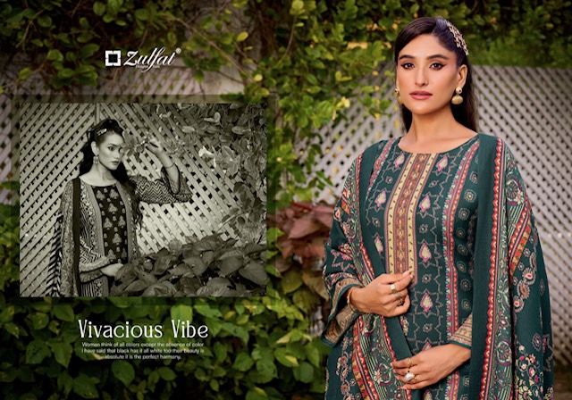 ZULFAT DESIGNER SAKINA PURE WOOLLEN PASHMINA SUITS