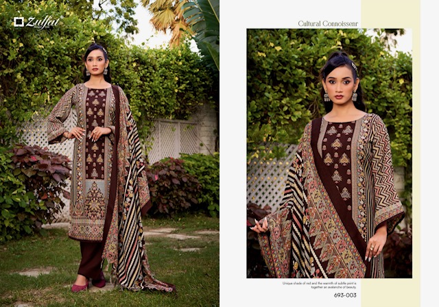 ZULFAT DESIGNER SAKINA PURE WOOLLEN PASHMINA SUITS