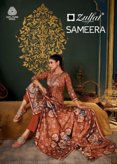 ZULFAT DESIGNER SAMEERA PASHMINA WOOLLEN SUITS