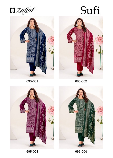 ZULFAT DESIGNER SUFI PASHMINA WOOLLEN SUITS