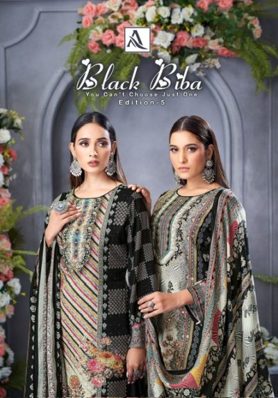 ALOK SUITS BLACK BIBA EDITION 5