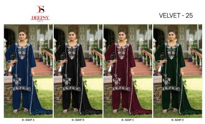 DEEPSY SUITS VELVET 25 D.NO 32247