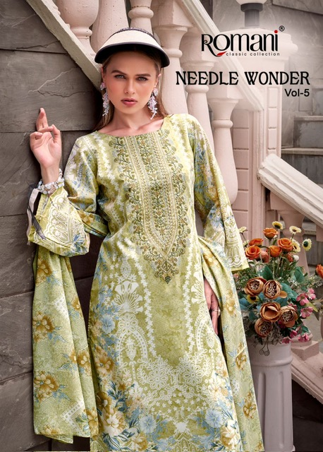 ROMANI NEEDLE WONDER VOL 5 PURE COTTON SUITS