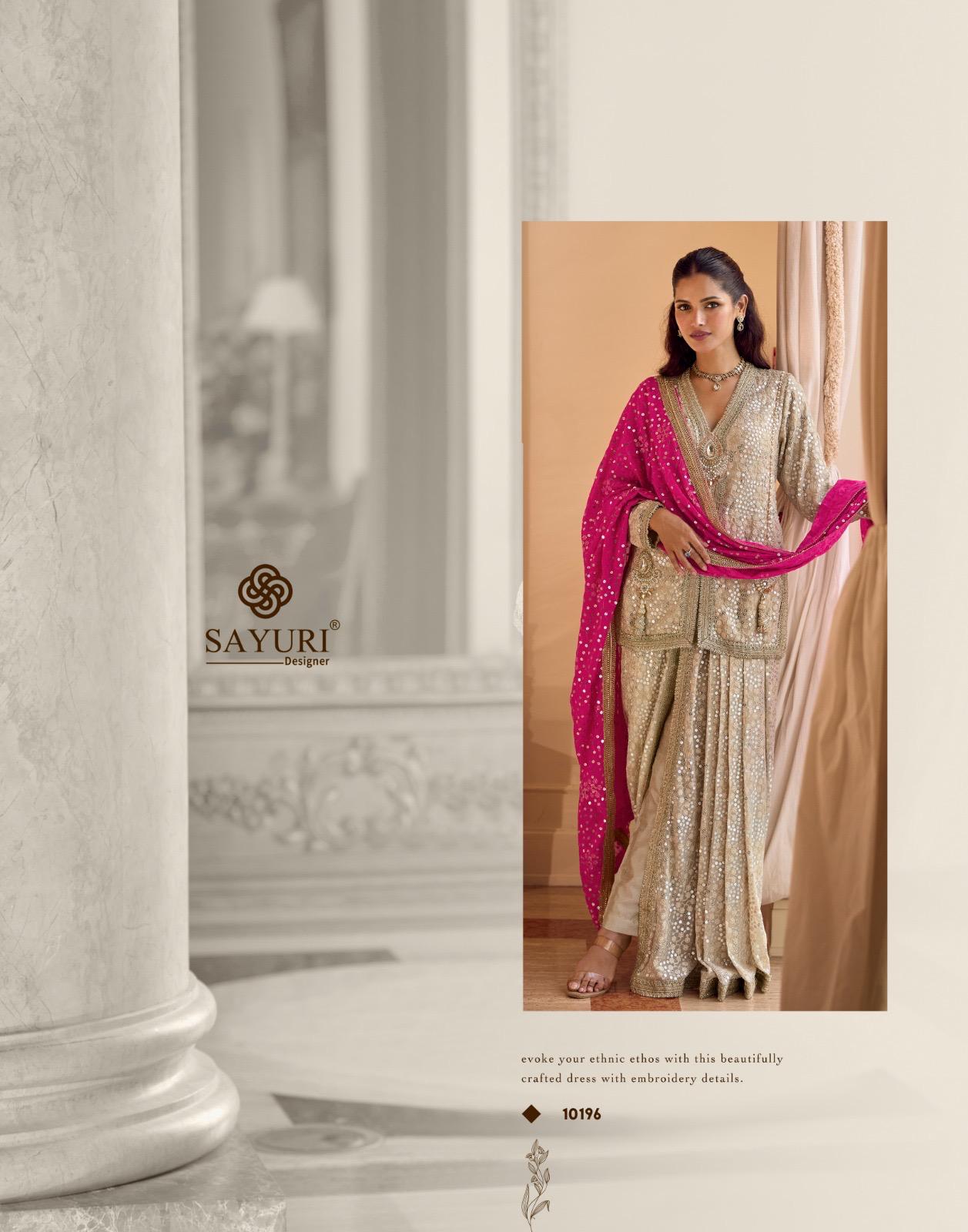 SAYURI DESIGNER SWAROSKI PREMIUM GEORGETTE SUITS