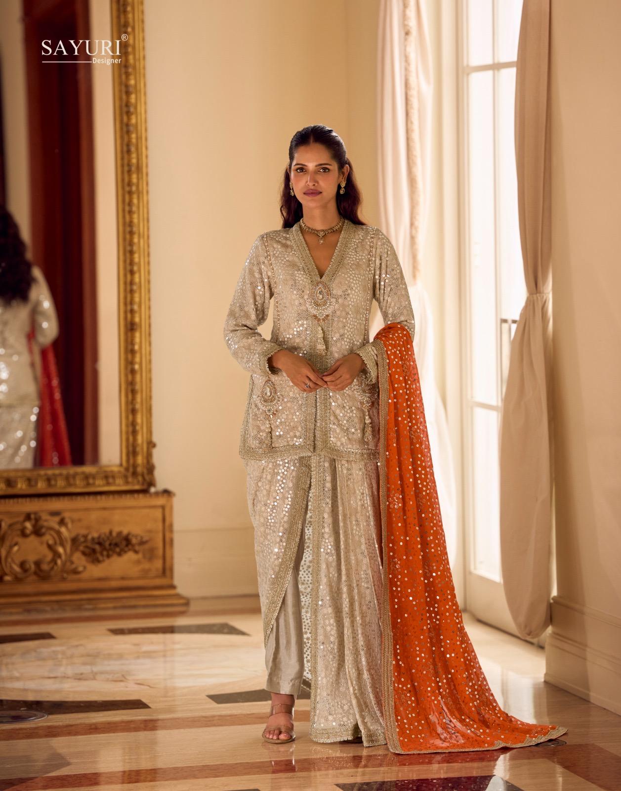 SAYURI DESIGNER SWAROSKI PREMIUM GEORGETTE SUITS