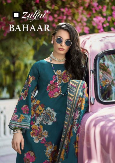 ZULFAT DESIGNER BAHAAR PURE COTTON SUITS