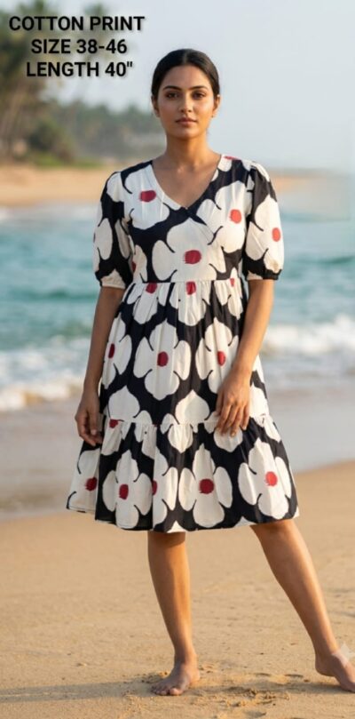 FANCY COTTON PRINT TUNIC IN WHOLESALE