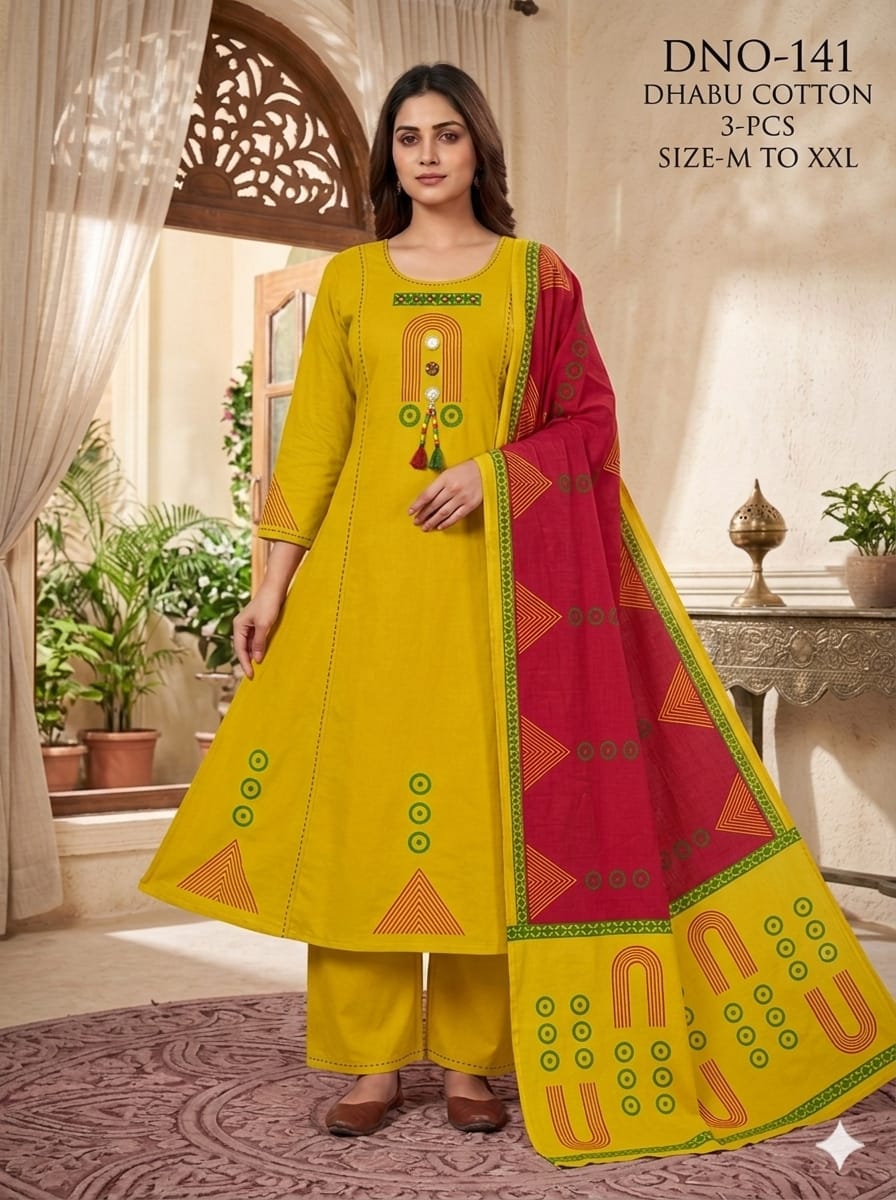 LATEST COTTON THREE PIECE COMBO SET IN WHOLESALE