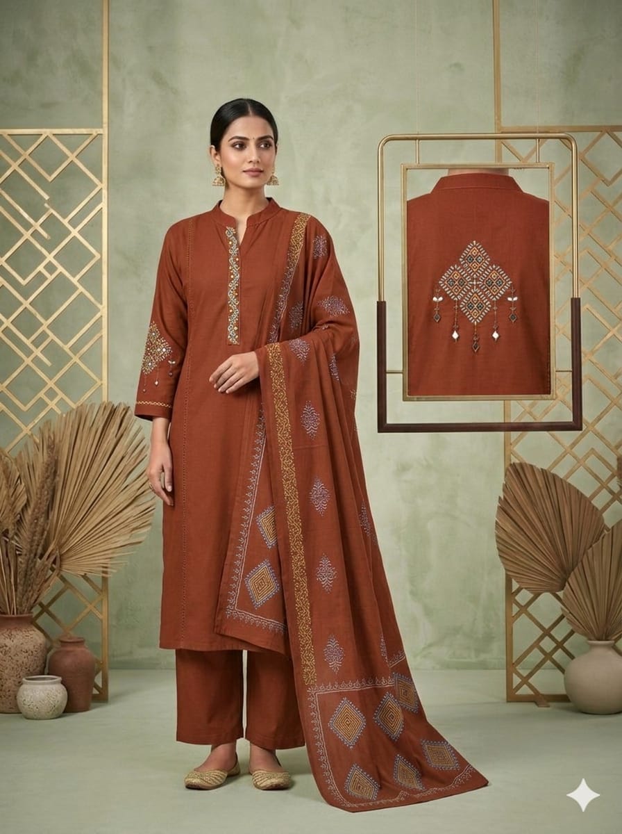LATEST COTTON THREE PIECE COMBO SET IN WHOLESALE RATE