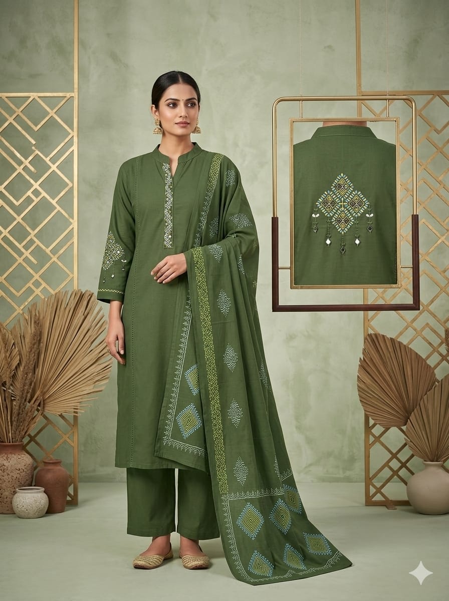 LATEST COTTON THREE PIECE COMBO SET IN WHOLESALE RATE