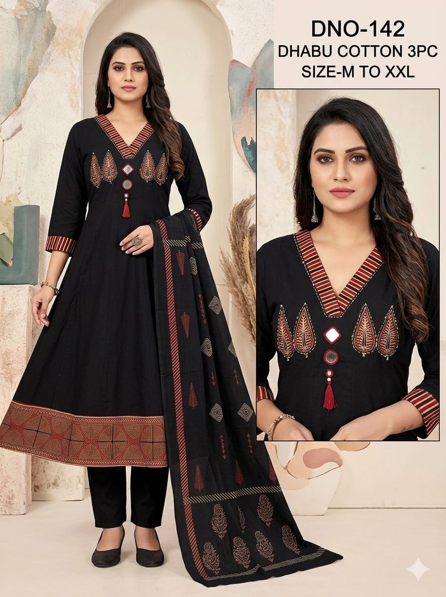 LATEST COTTON THREE PIECE COMBO SET IN WHOLESALE RATE