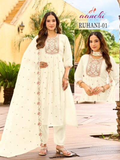 AANCHI RUHANI FANCY GOWN STYLE SET IN WHOLESALE